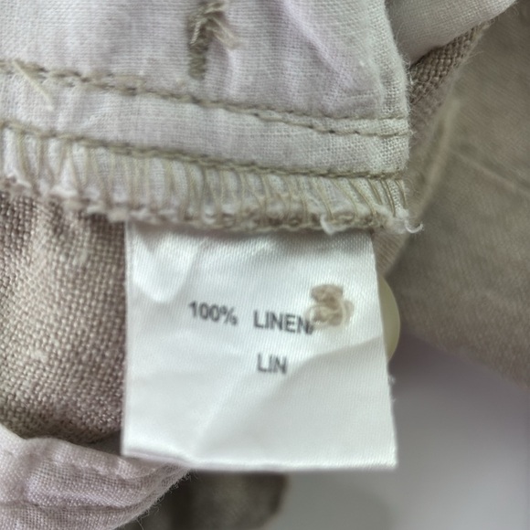 quickreflex Men's Linen drawstring relaxed zippered fly pants - Picture 11 of 13